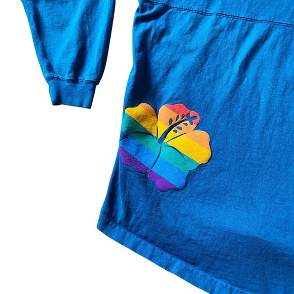 Aulani Disney aloha love spirit jersey pride collection long sleeve t shirt blue - Picture 5 of 8